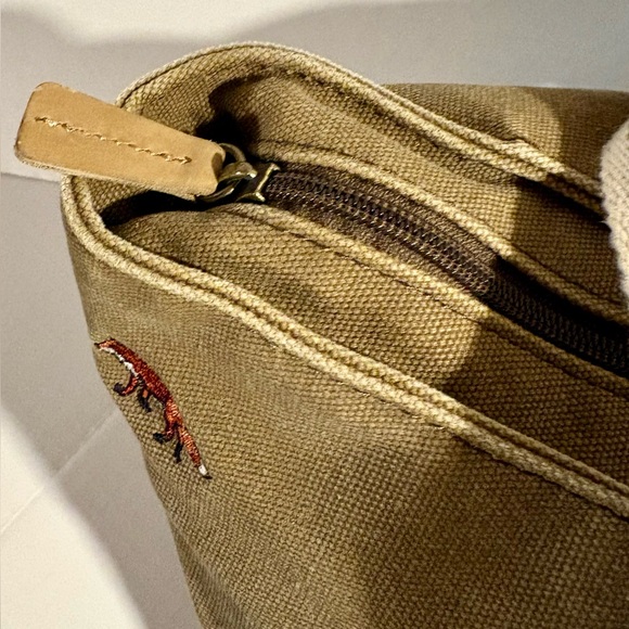 Vintage L.L. Bean Large Fox Embroidered Boat and Tote Bag – Rare - Picture 7 of 11